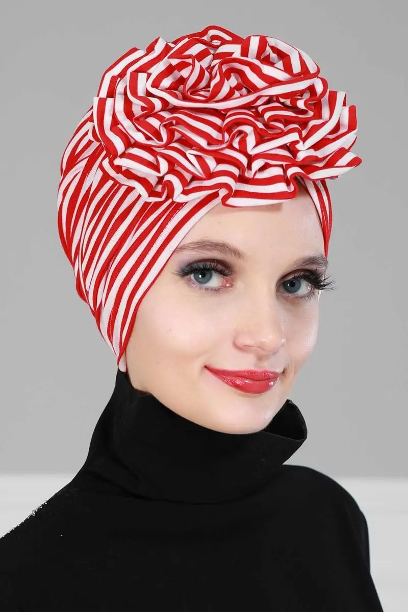 Rose peignée à rayures, os rouge