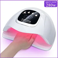 SUN X15 MAX-Lámpara de secado de uñas de Gel, máquina de secado de esmalte de Gel con Sensor automático, UV, LED, 280W, 66LED