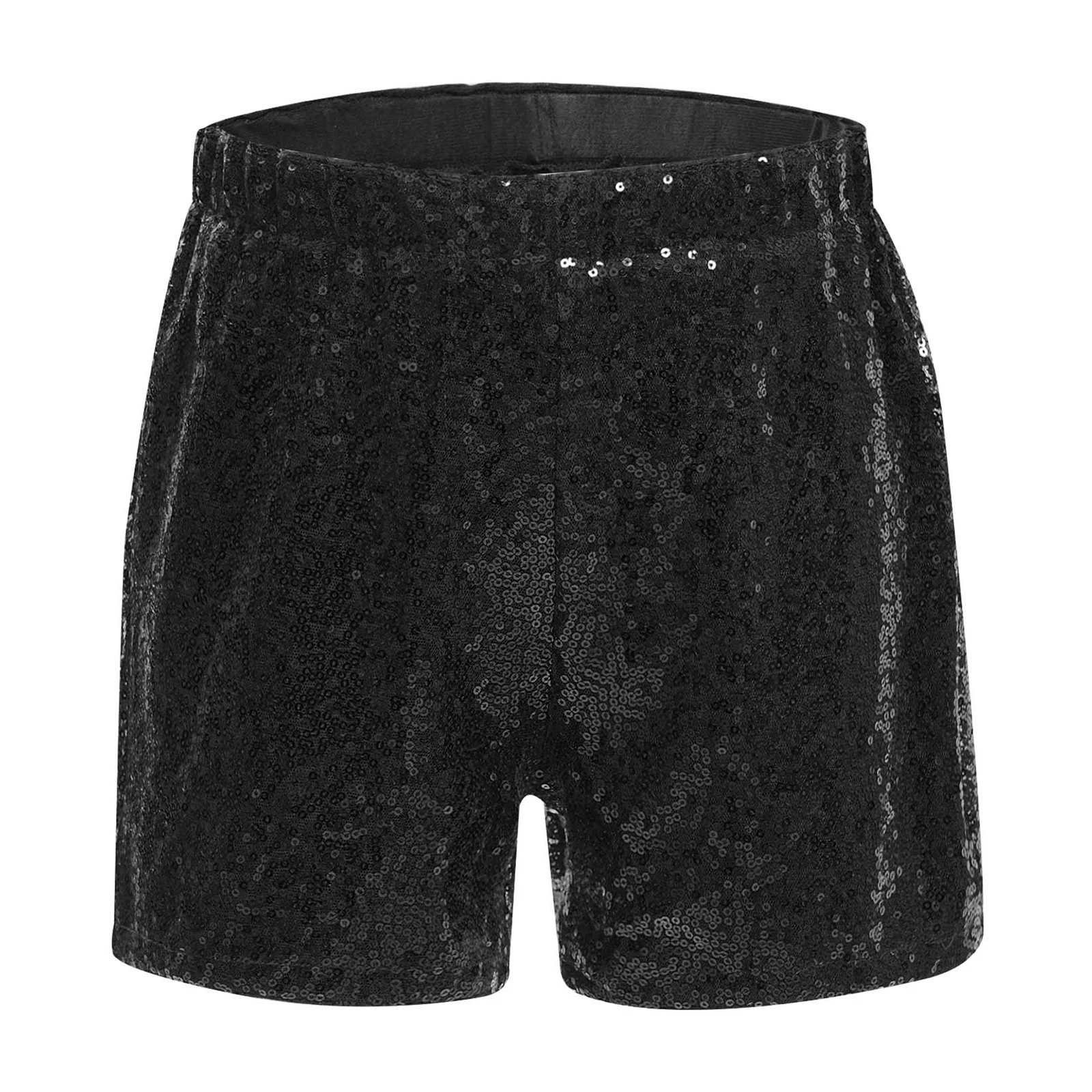 

Kids Girls Short Ballet Jazz Dance Shorts Shiny Sequins Elastic Waistband Boxer Shorts for Cheerleading Performance Competition