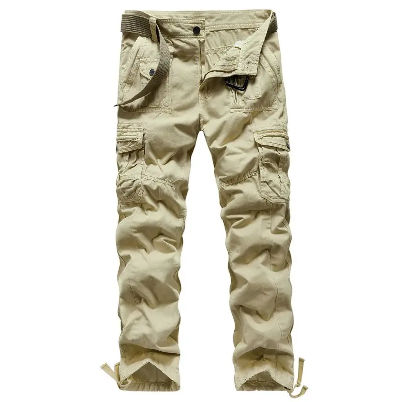 2023 New Men\'s Outdoor Tactical Large Pants Multiple Pocket Urban Commuter Trousers Camouflage Casual Cargo Pants