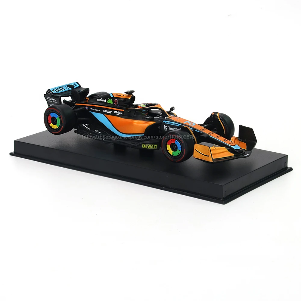 Bburago-Modèle de voiture moulé sous pression en alliage, véhicule de luxe, Lando Norris, F1 McLaren, MCL36, Daniel Ricciardo, 1:43, 2022, #4