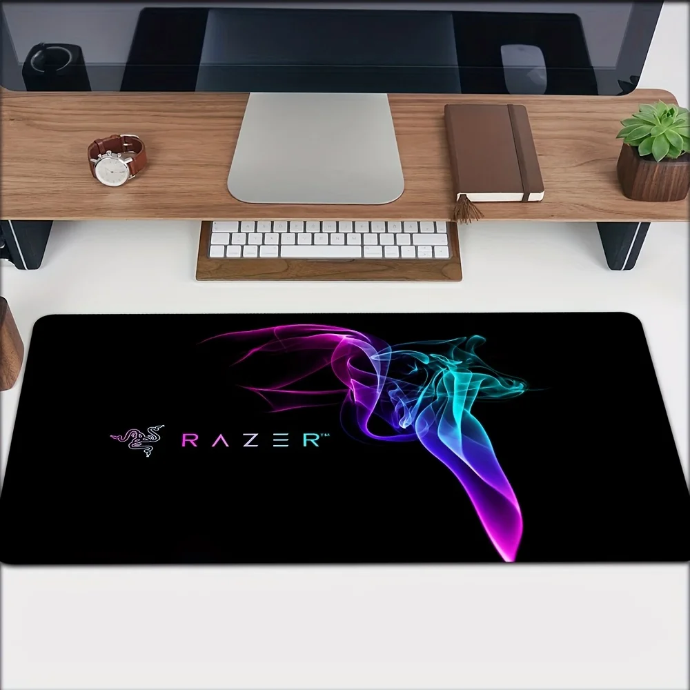 حصيرة مكتب ألعاب كبيرة مرخصة من Razer مع شعار Razer المتوهج - حصيرة مكتب كمبيوتر طويلة جدًا، قاعدة مطاطية غير قابلة للانزلاق وسطح، E #2