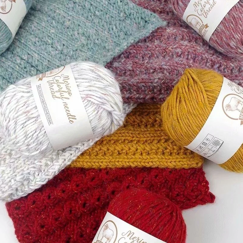 200 g/2 Stück buntes Alpaka-Wollgarn, handgestricktes mehrfarbiges dickes Garn, DIY-Strickmaterialien, geeignet zum Stricken großer Mäntel, Pullover, Windbreaker, Schals, Hüte und verschiedener
