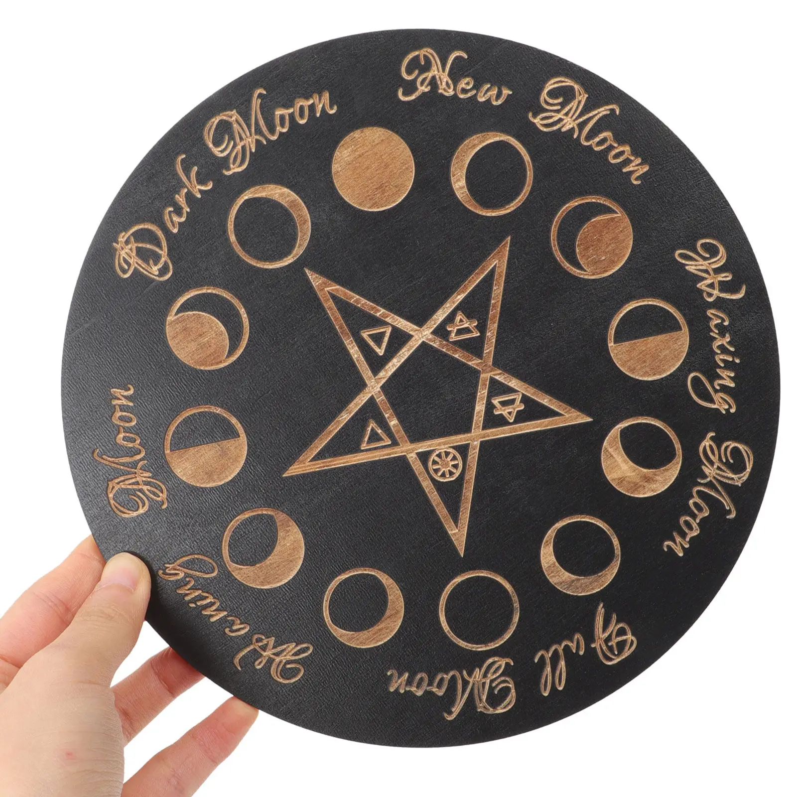 

2Pcs Wooden Pendulum Letter Board Premium Carved Divination Plate for Meditation Rituals Wiccan Altar Supplies Home Decor