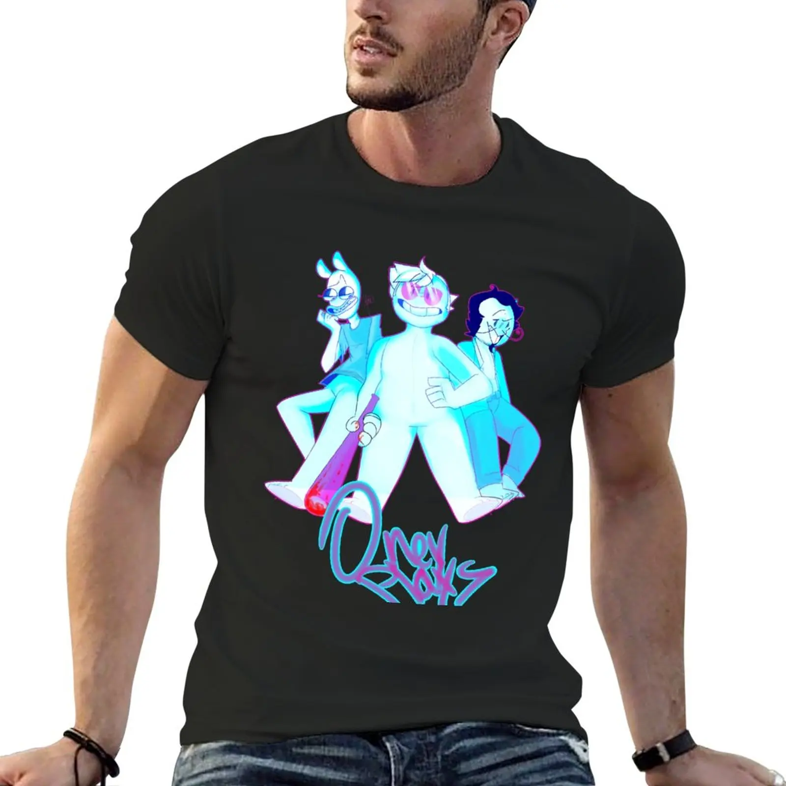 Oneyplays! DingdongVG Julian Oney ! Hotline Miami/Vaporwave Vibe! T-Shirt quick drying shirt men t shirt