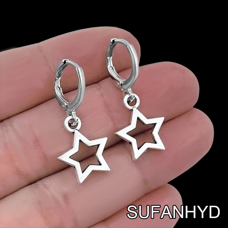 New Creative Star Earrings for Women Fashion Tremella Earrings Gifts for Girls Cute Loop Mini Little Star Earrings