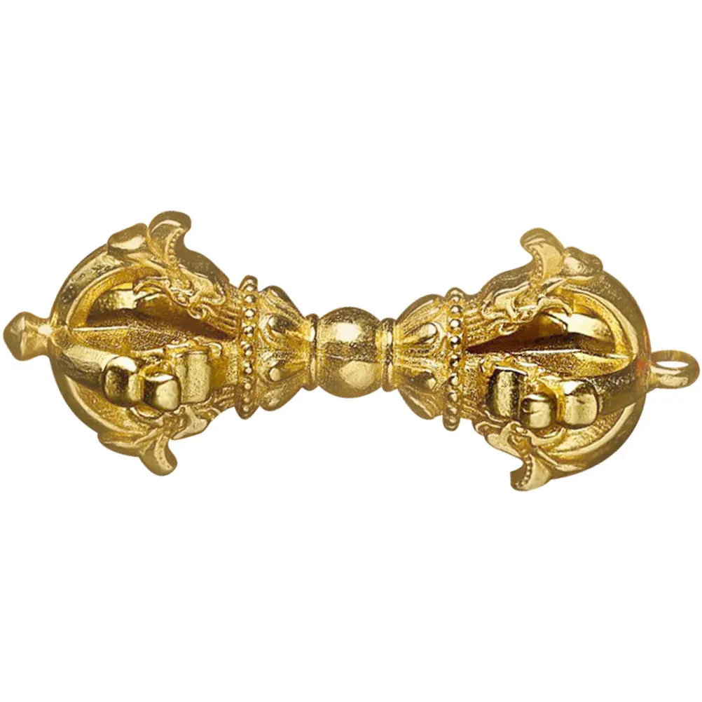 

Vajra Pestle Copper Pendant Retro Style Hanging Charm Keychain Necklace Making Decorative Vajra Pestle Ornament