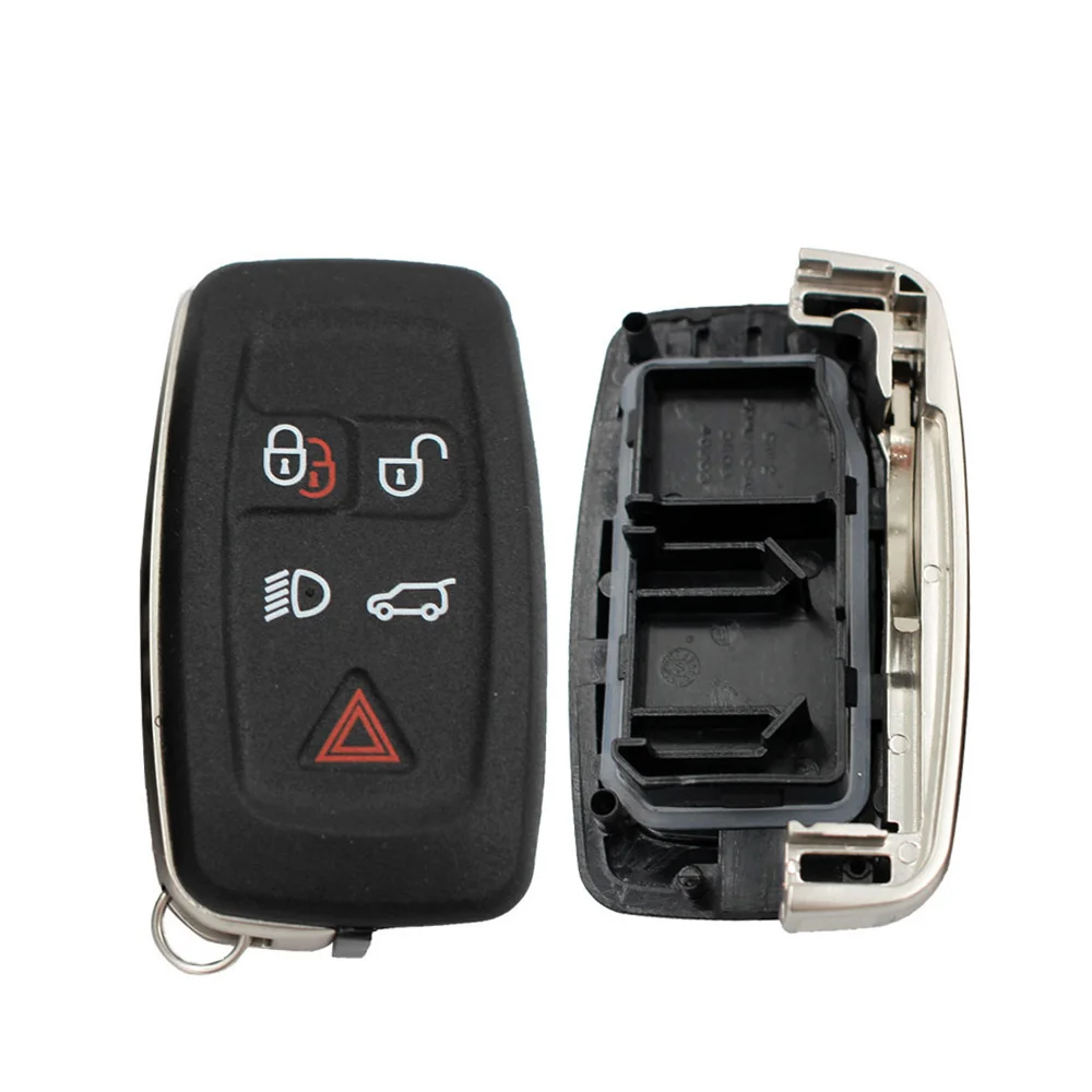 Para land rover discovery 4 esporte freelander chave do carro escudo remoto inteligente fob capa caso chave 5 botão keyless entrada accessorie