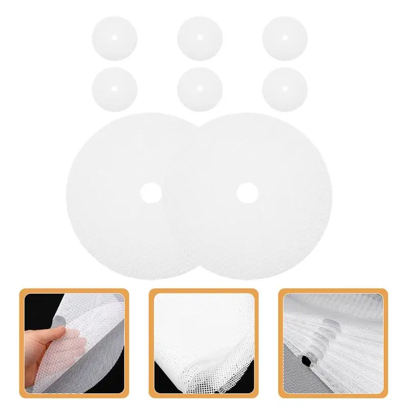 8Pcs Silicone Dehydrator Sheets Reusable Dehydrator Trays Round Fruit Drying Mesh Mats Dehydrator Pads Fruit Dryer Liner