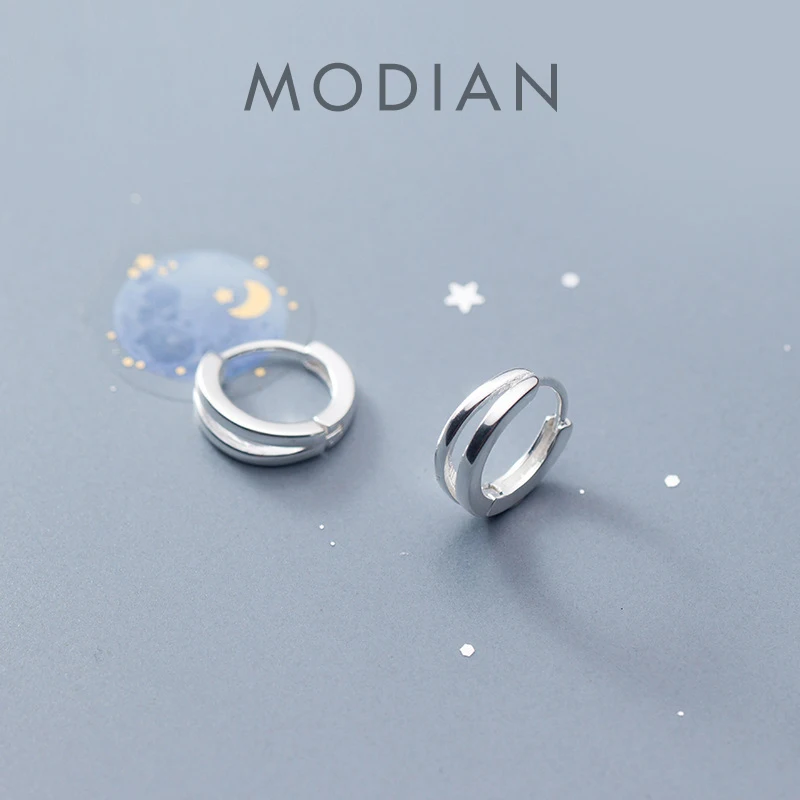 Modian Charm oryginalne srebro 925 Hoop kolczyki dla kobiet linia Tiny Ear Hoops modne ładne damska biżuteria Brincos 2020