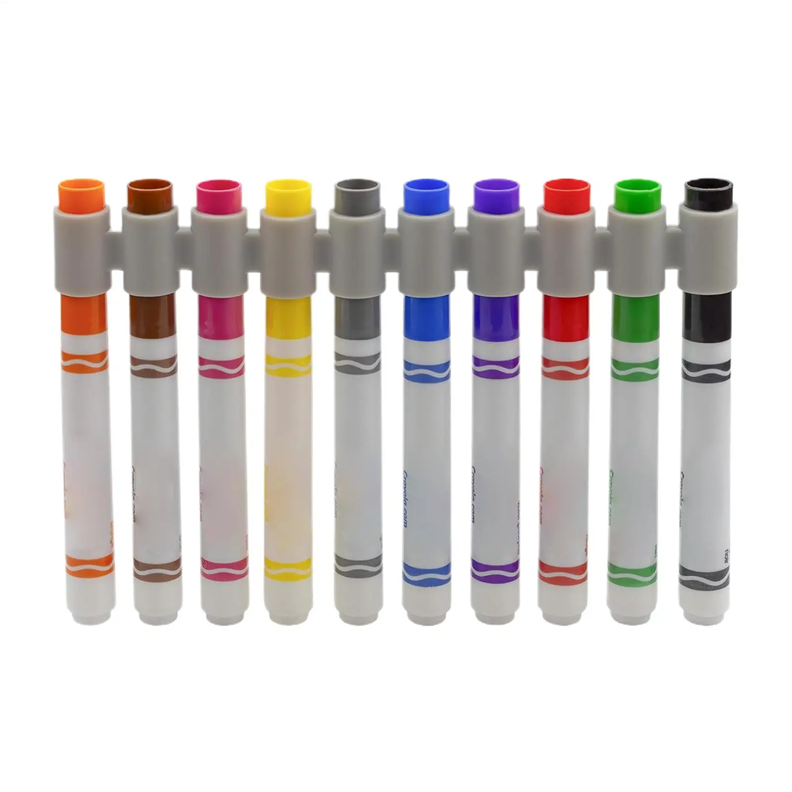 10 Slot Silicone Marker Storage Organizer Flexible Upright Colored Markers Holder Desk Stationery Rack for Home School Classroom