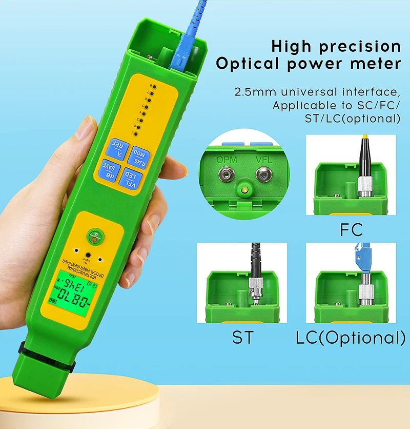 COMPTYCO AUA-C507 Fiber Optic Identifier Live Fiber Optical Identifier with Built in 10mw Visual Fault Locator 800-1700nm SM MM