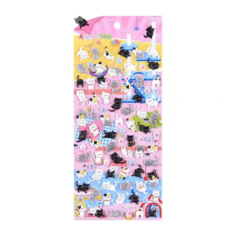 1 pc Cute Animal Foam Penguin Panda Shiba 3D Decorative Stationery Stickers Scrapbooking DIY Diary Album Stick Label