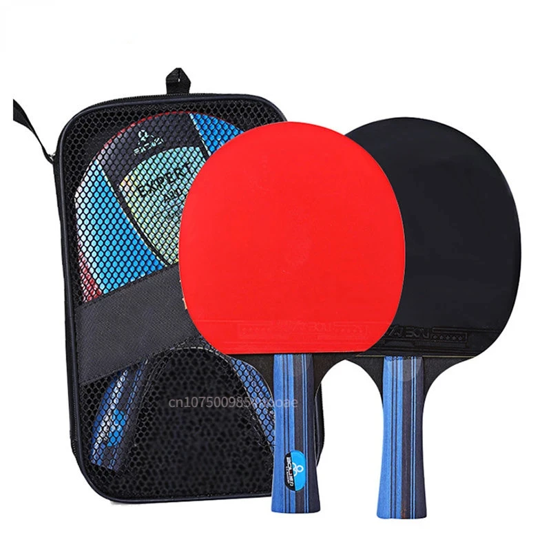 

3 Star Table Tennis Racket 2PCS Ping Pong Racket Beginner Training Set Pimples-in Racket Rubber Hight Quality Blade Bat with Bag