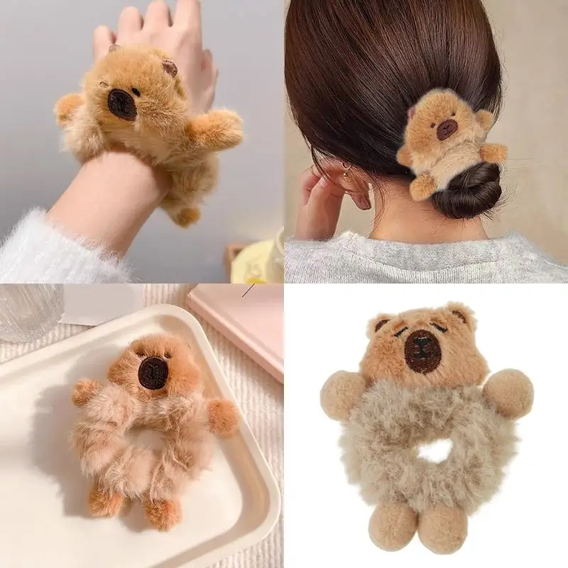 31BB Adorkable Ponytail Holder Furry Headpiece Proms Birthday Fun Headwear Scrunchies Hair Headwear