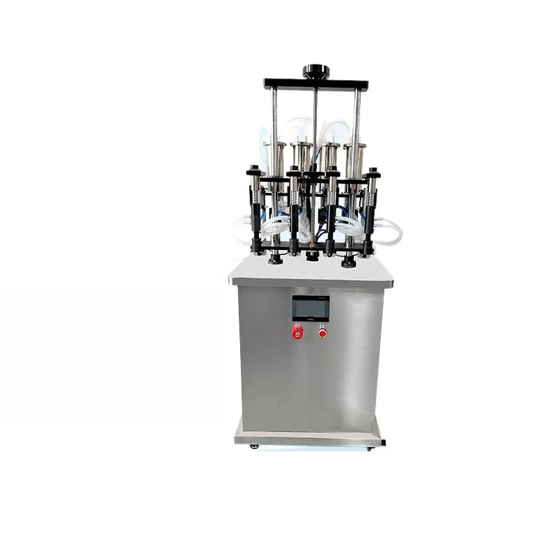 Automatic liquid vertical canning machine, negative pressure vacuum 4-head filling machine