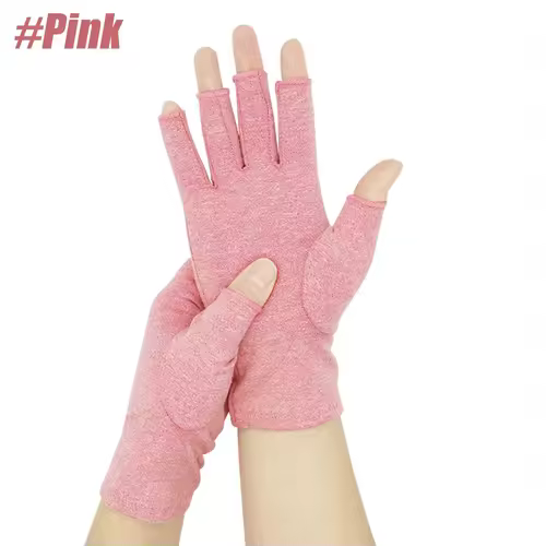 GOMOREON 1Pair Arthritis Gloves Women Men, Carpal Tunnel, Rheumatiod, Tendonitis, Fingerless Hand Thumb Compression Gloves - Image 11