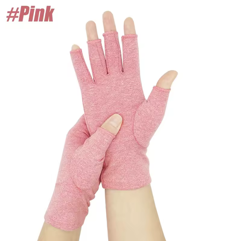 GOMOREON 1Pair Arthritis Gloves Women Men, Carpal Tunnel, Rheumatiod, Tendonitis, Fingerless Hand Thumb Compression Gloves - Image 11