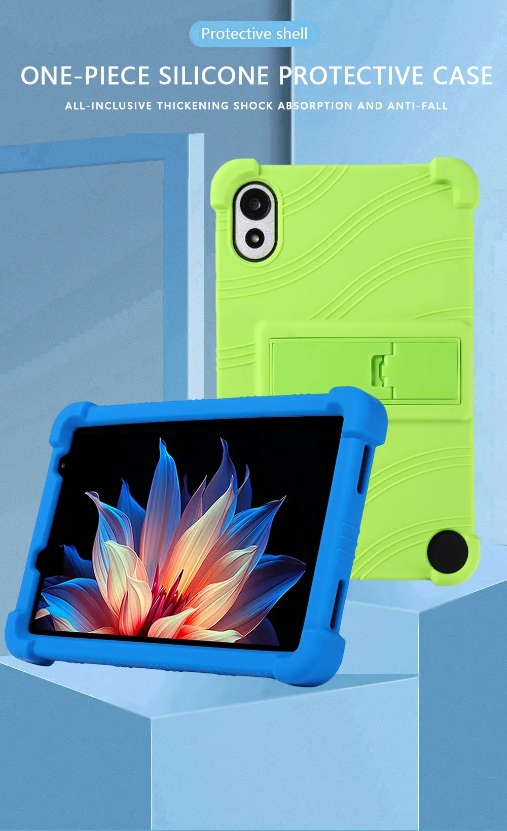 Silikonhülle für Blackview ZENO1 8 Zoll Tablet, stoßfeste Schutzhülle mit Ständer, TPU-Ganzkörper-Fallschutz – Detail 1