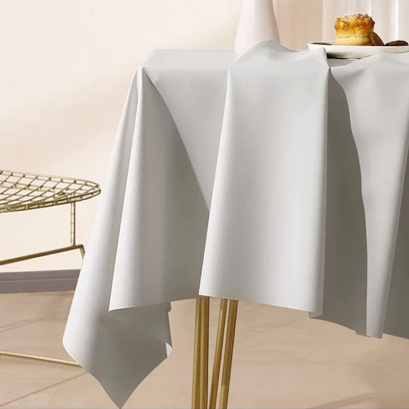 Cream style tablecloth wash-free oil-proof waterproof non-slip coffee table cloth dining table cloth round table anti-scalding