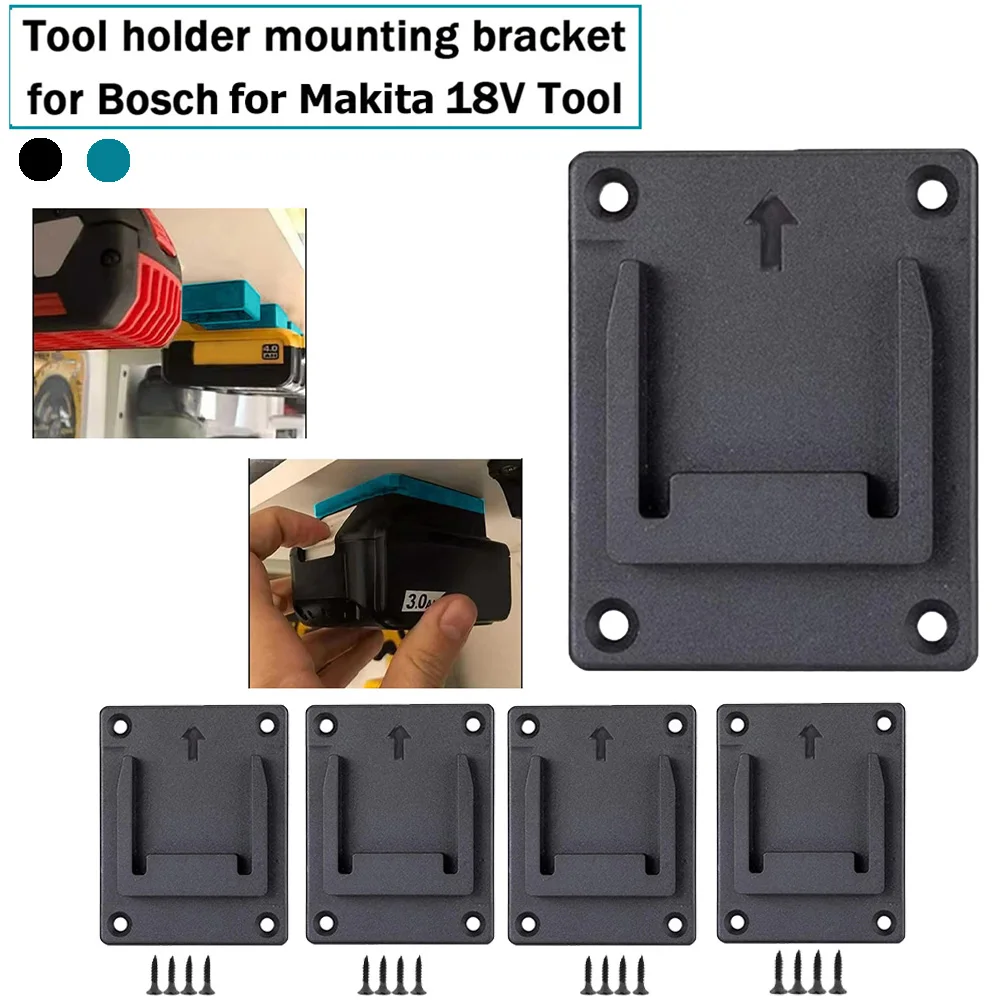 

5 шт., настенный держатель для электроинструмента для Bosch/Makita 18 В, настенное крепление для аккумулятора, кронштейн для крепления аккумулятора