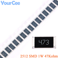 100pcs/50pcs 47Kohm 2512 SMD Chip Resistor 1W 47K ohm 473 47KR 5% Fixed Resistance Kit