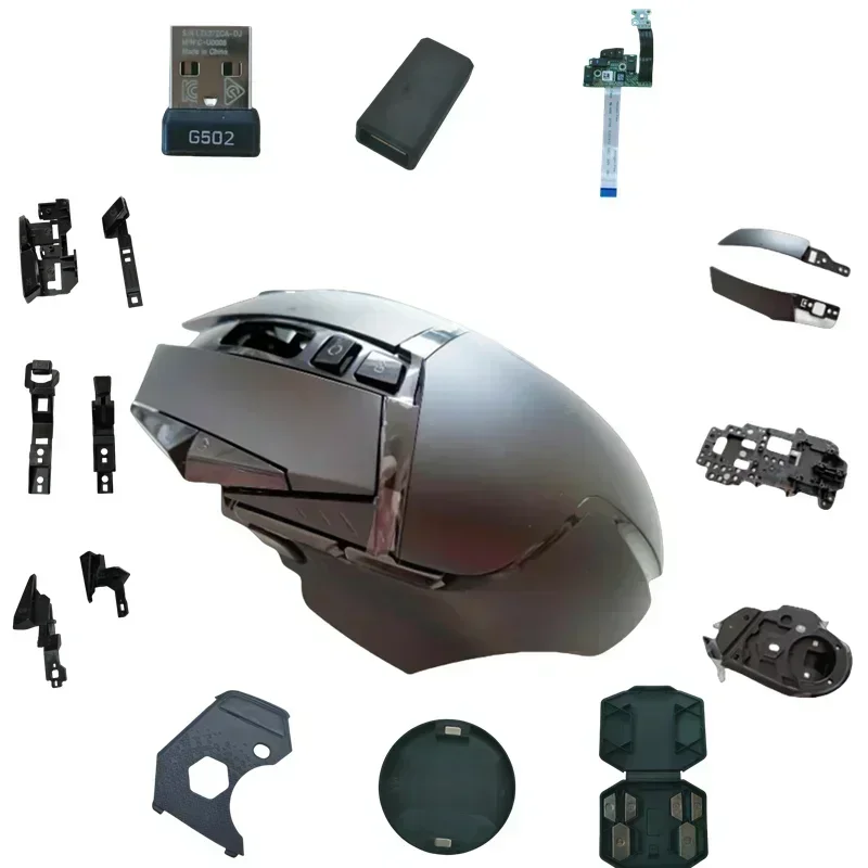 Części zamienne do myszy bezprzewodowej Logitech G502, obudowa, szkielet przycisków lewego i prawego (niekompatybilne z G502 Wired)