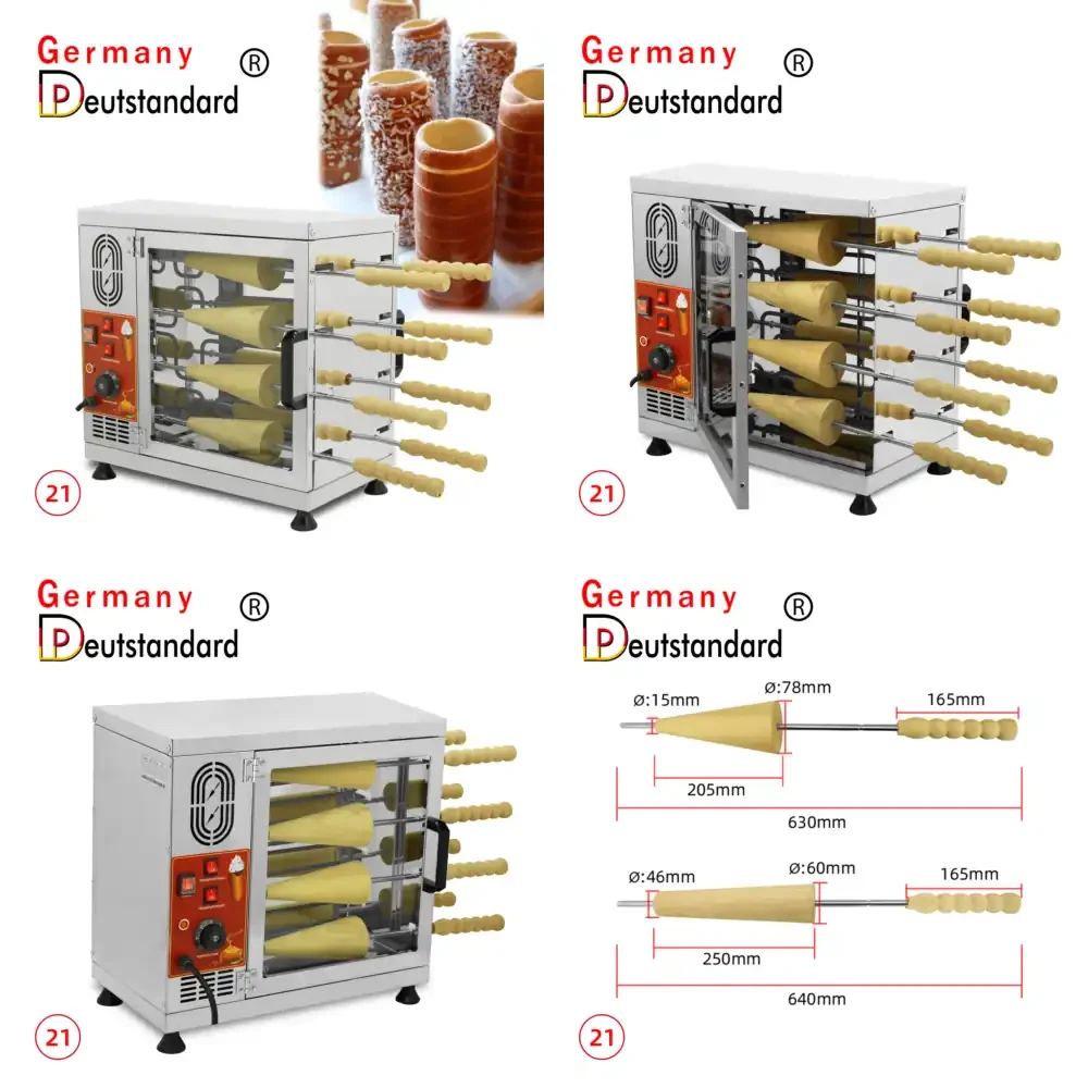 

Аппарат для приготовления кюртош-калац ( Chimney Cake ) с сертификатом CE, роликовый формовщик для кюртош-калац