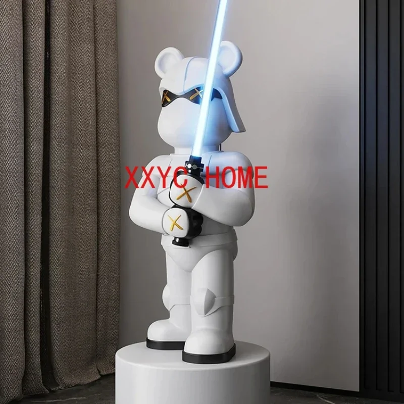 Nordic Fashion Lightsaber Bear Statue, Home Decoration, Living Room Lamps, Creative Ornaments