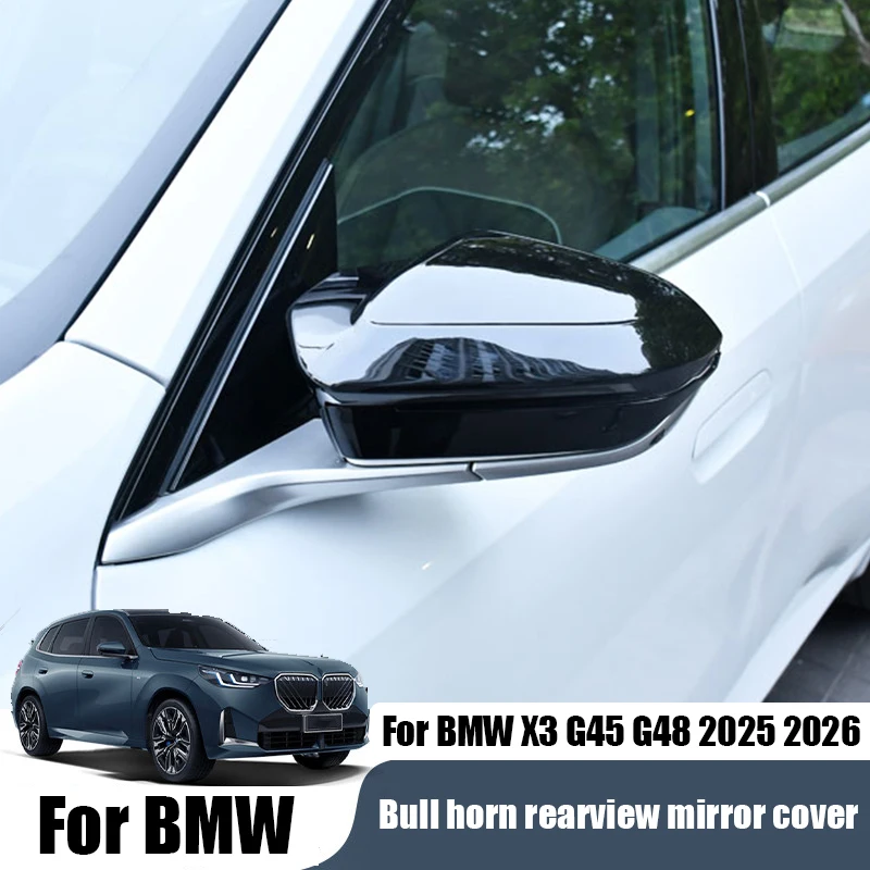 Only suitable for left-hand drive vehicles For BMW X3 G45 G48 2025 2026 Bull horn rearview mirror protective cover