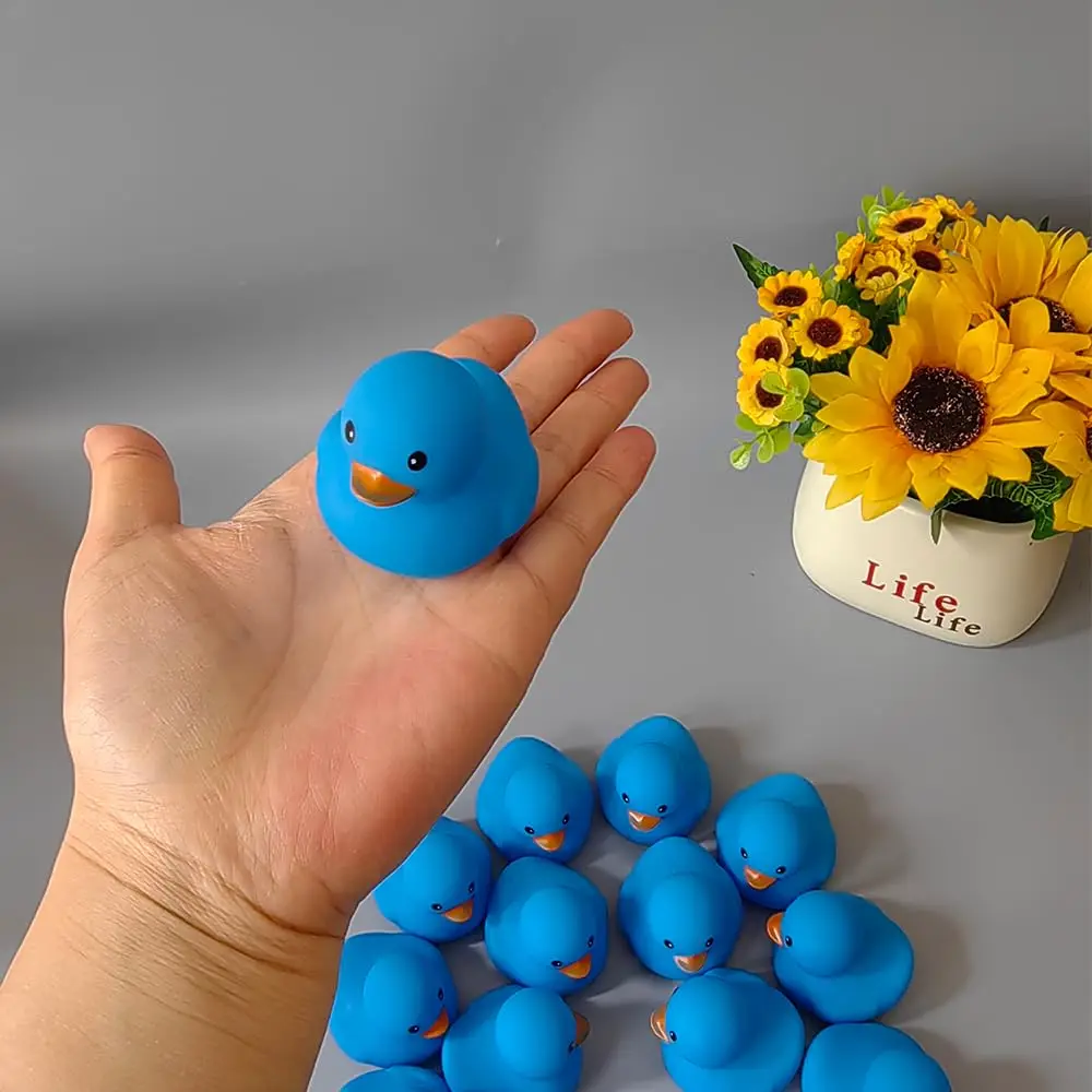 1-100 pcs Blue Rubber Ducks, Toys Squeaky Rubber Ducks Cute Float Duckies for  Birthday Party Favors Class Prizes Car Decor