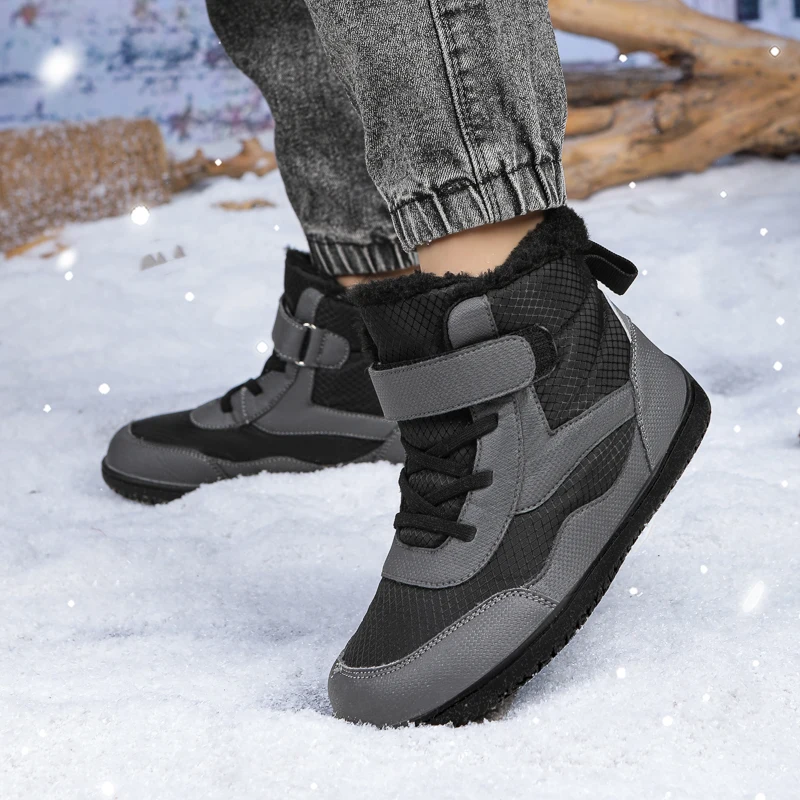 

Kids Wide Toe Barefoot Snow Boots | Boys/Girls Winter Minimalist Sneakers | Girls Boys Warm Boot Toddler Little Big Kids