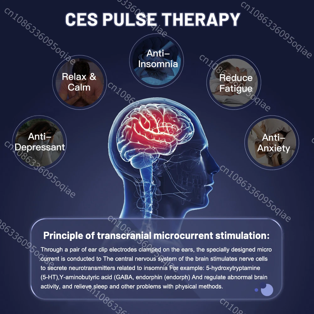 CES Sleep Aid Device Ear Clip Sleep Device Relax Anxiety Insomnia Hypnosis Soothing Sleeper Therapy Insomnia Help Sleep