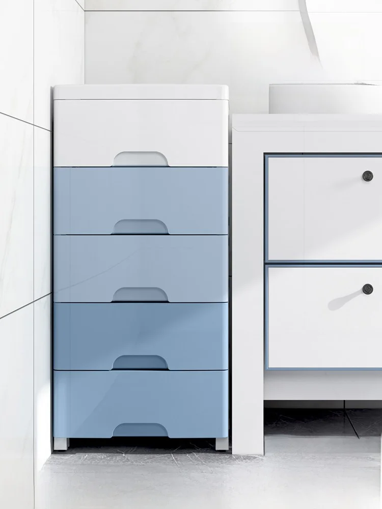 

Batoom Toilet Plastic Storage Ra Multi-Layer Floor Cabinet Organizer elf aron Color Bedroom Storage Solution