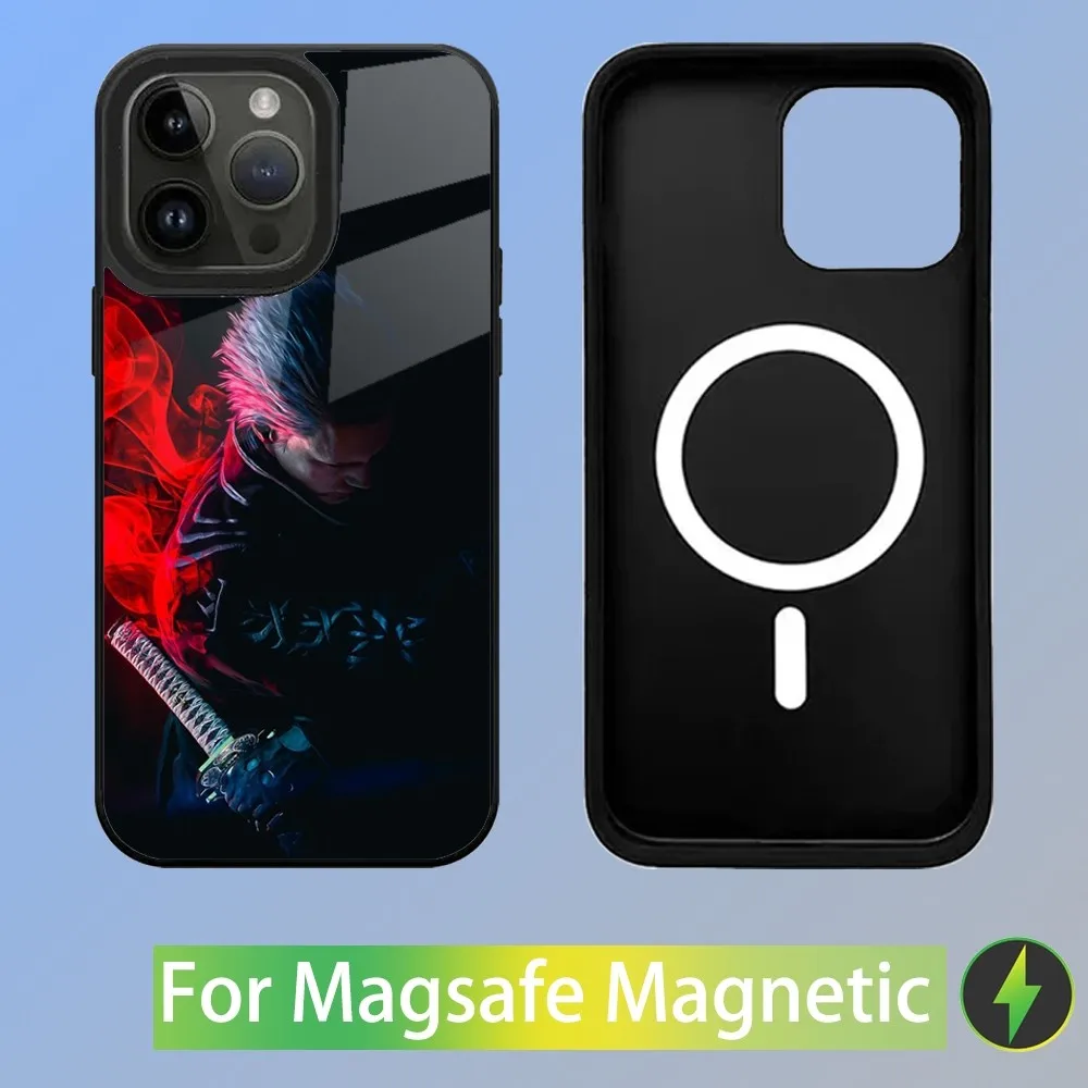 Game D-Devil May Cry Phone Case For iPhone 15,14,13,12,11,Plus,Pro,Max Mini Magsafe Magnetic Wireless Charging