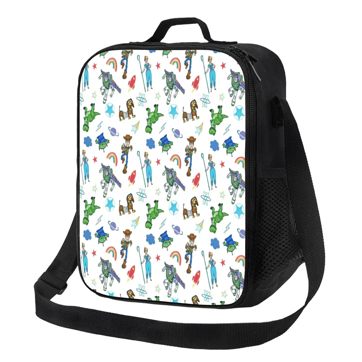 

Custom Toys Anime Storys Cartoon Insulated Lunch Bag for Camping Travel Portable Cooler Thermal Bento Box Women Men