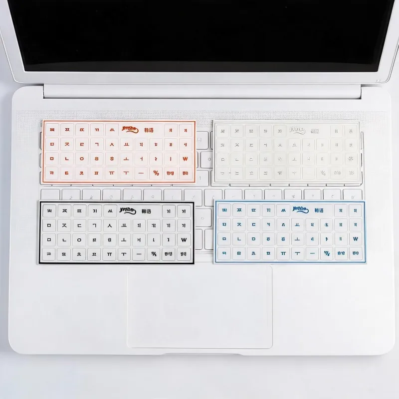 Korean Hangul Keyboard Stickers QWERTY Layout Waterproof PVC Universal For Laptop Desktop PC Key Replacement Decal