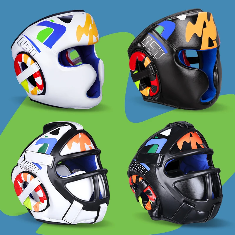 Kick Boxing Helmet for Kids Child Children Karate Muay Thai Free Fight Headgear MMA Head Guard Training Equipment Birthday Gift