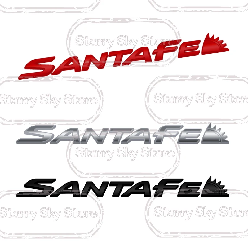 Logotipo do emblema do carro do metal, decalques do corpo, adesivo traseiro, emblema do lettering de Santa Fe, linha N NX4, Kona Veloster, Tucson