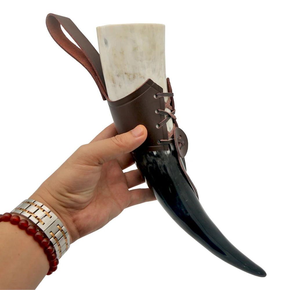 Handicrafts Viking Drinking Horn Cups Ale Beer Wine Goblet Chalice Tankard Ox Horn Beaker Vessels Viking Drinking Mug