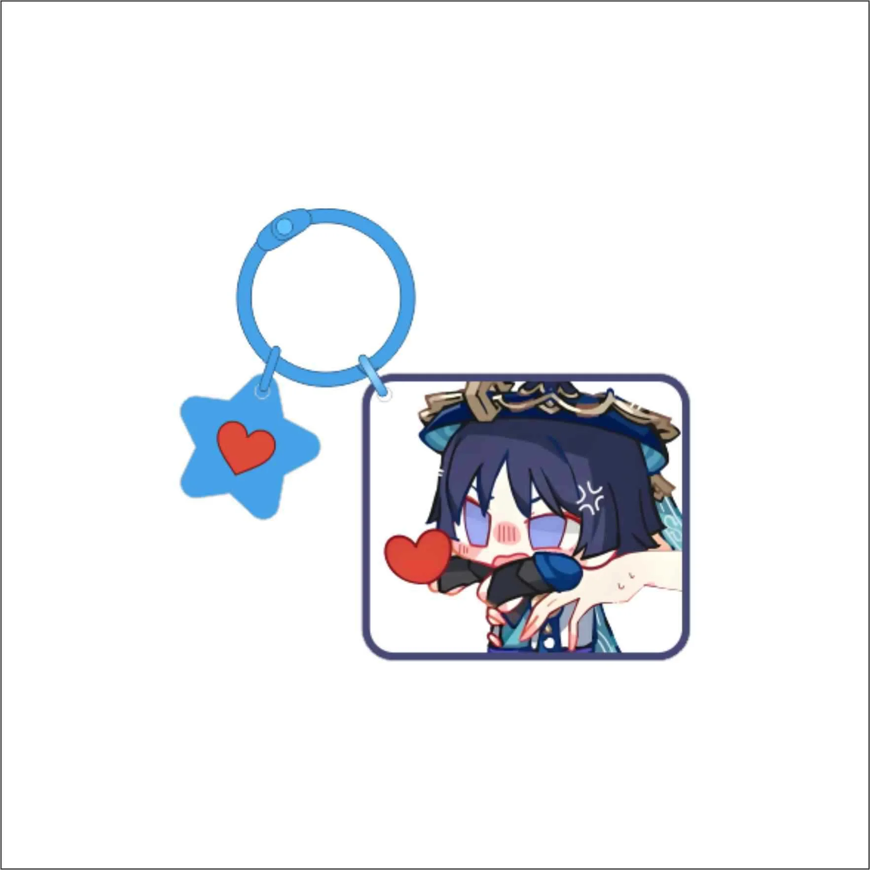 1Pcs Anime Game Genshin Scaramouche Nahida Xiao Cute Stars Key Chain Women\'s knapsack Pendant Decoration Acrylic Keyrings Gifts
