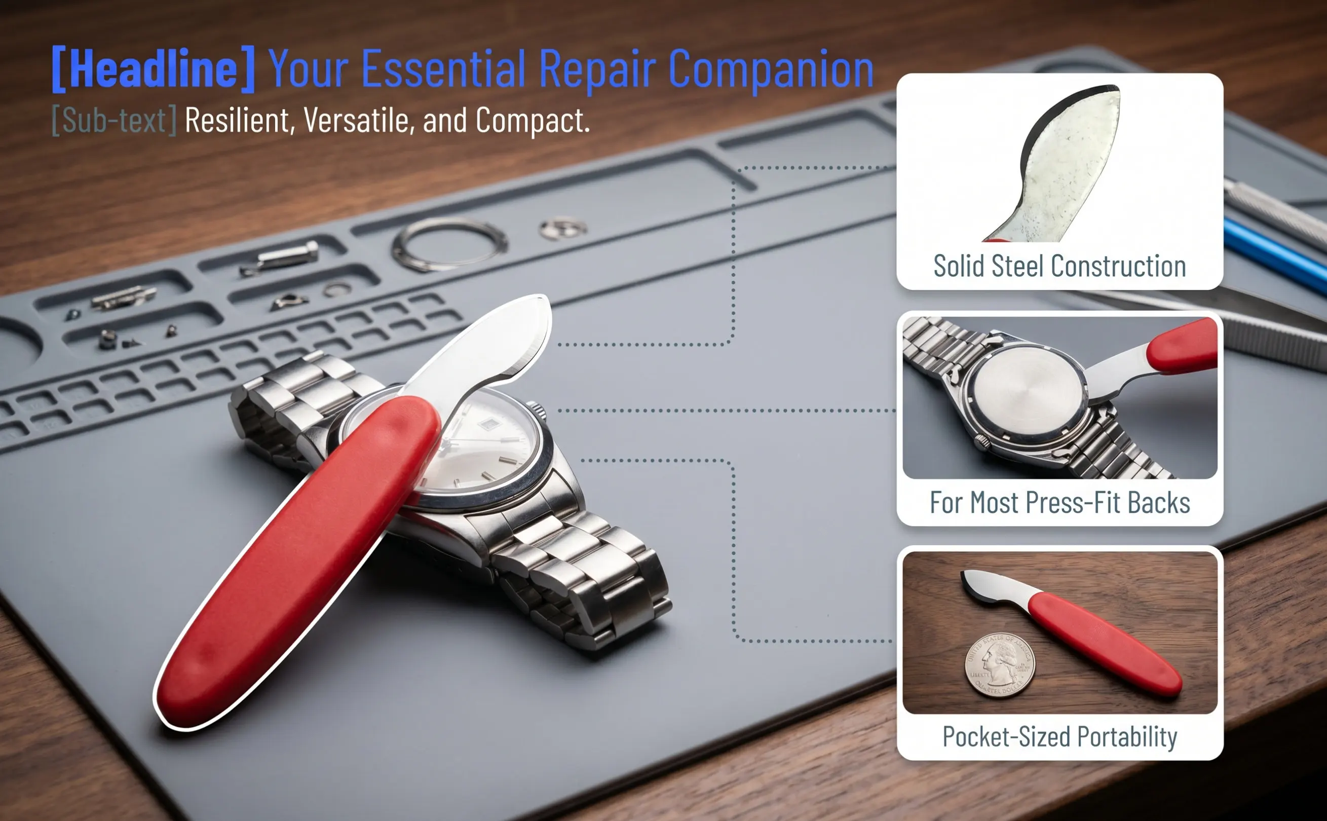 Watch Repair Tool Halloween Christmas Watch Back Opener Watch Back Pry Tool Watch Battery Cover Opener Watch Case Back Remover