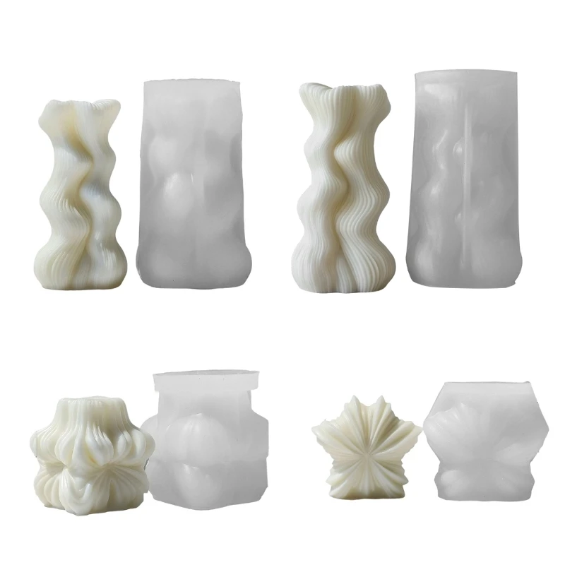 

Creative Stripped Rotating Scented Making Silicone Mould for Home Decors