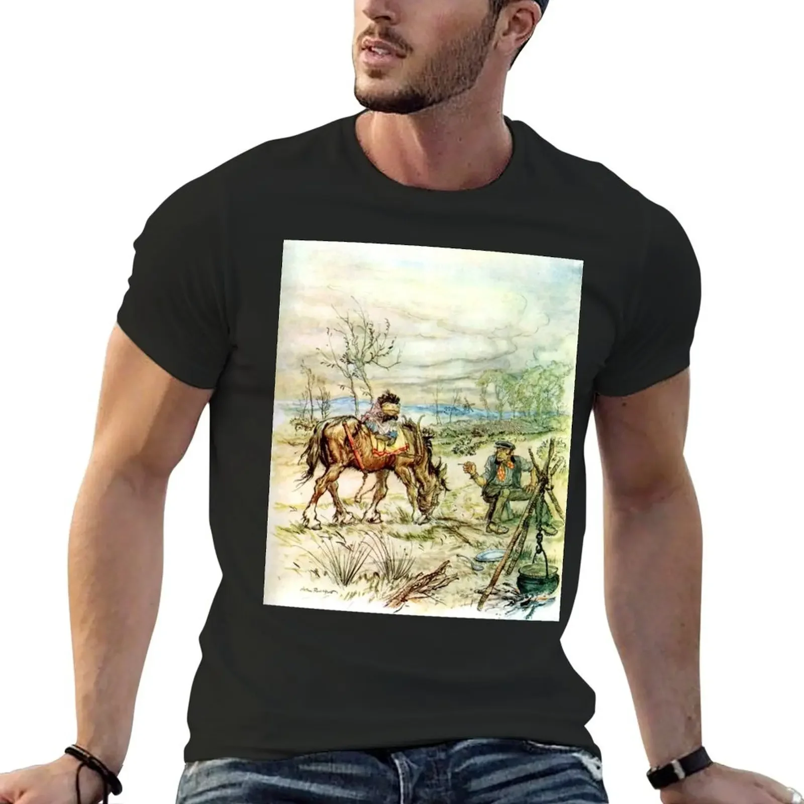 Mr. Toad and the Gypsy - The Wind in the Willows - Arthur Rackham T-shirt summer top funnys men t shirt