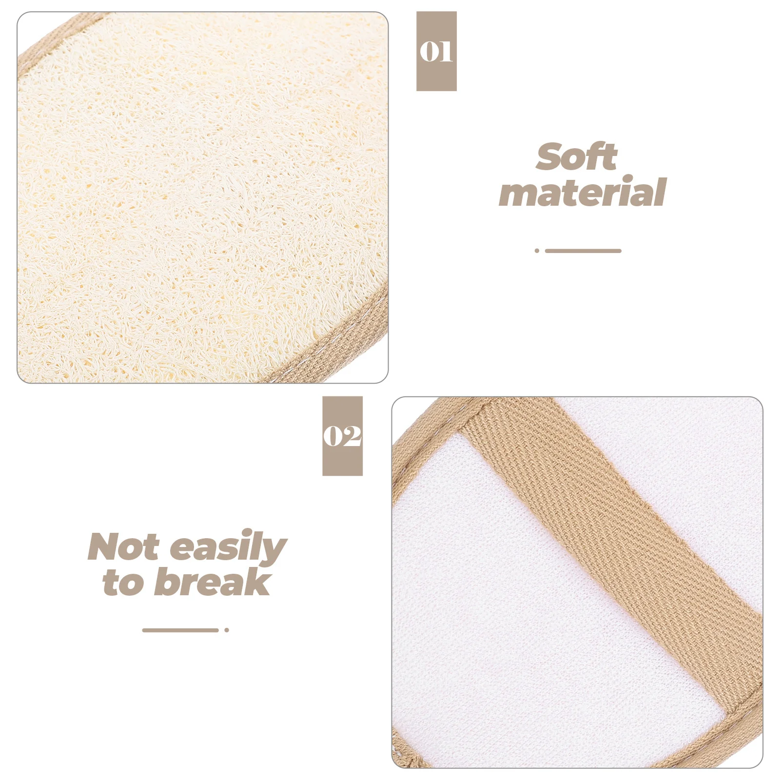 

4Pcs Natural Loofah Exfoliating Bath Scrubber Soft Skin Friendly Body Wash Sponge Shower Cleaning Back Scrubber Loofah Sponge