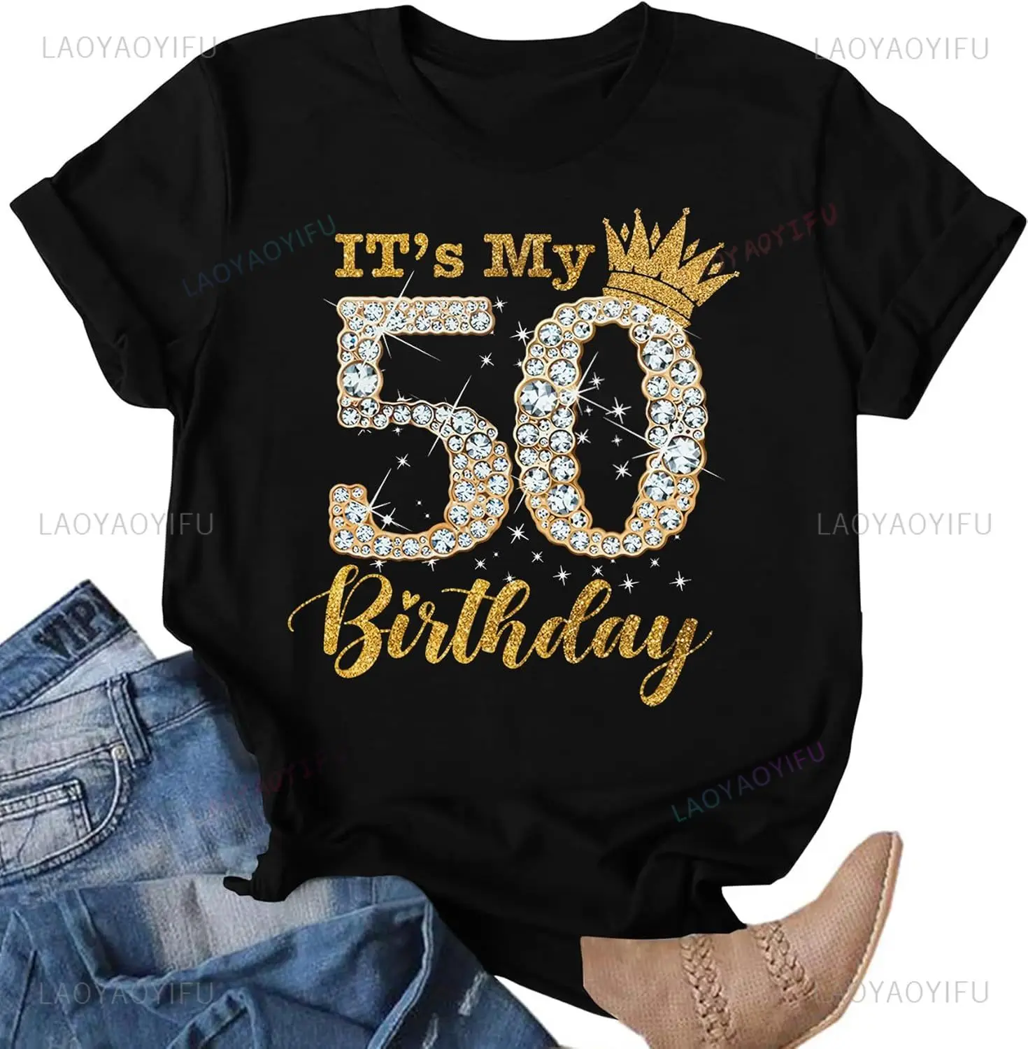 Born In 1976 50th Birthday Shirt Vintage Retro Graphic Tee 50 Years Old Gift Idea For Women Men