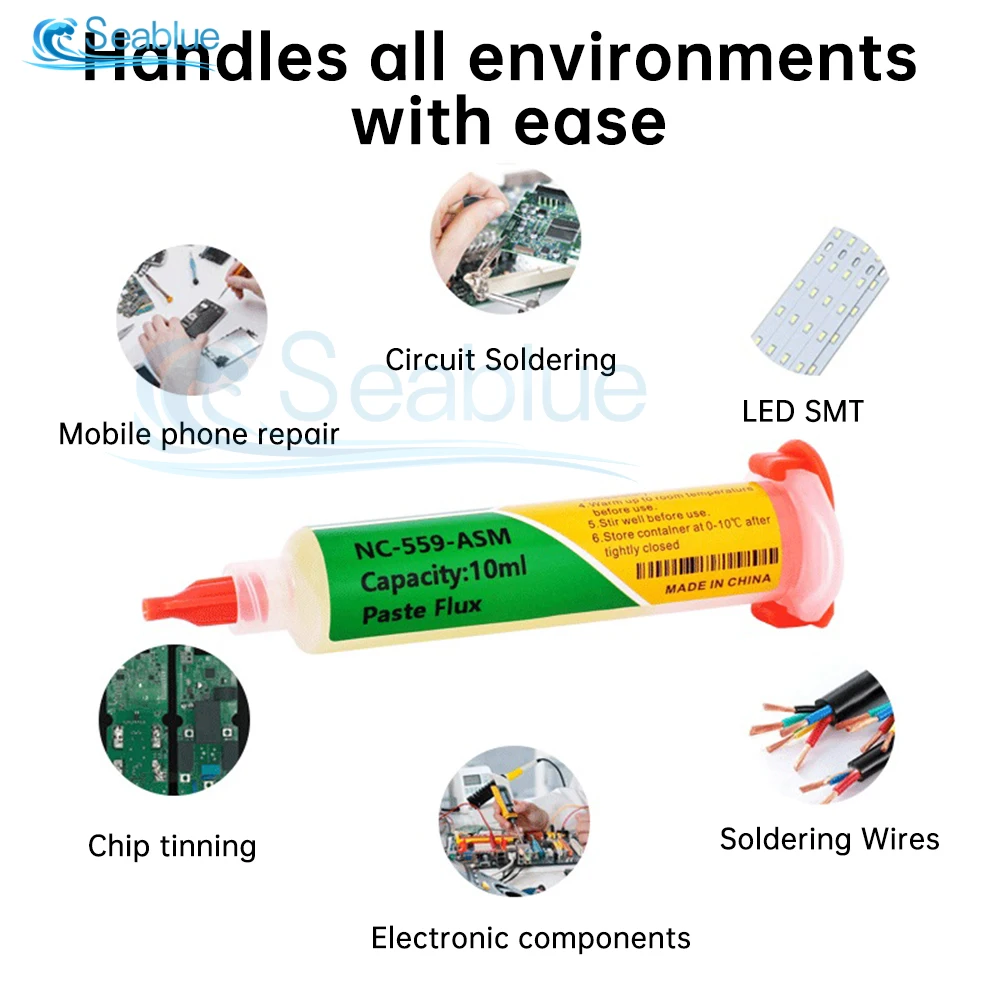 1pcs NC-559-ASM-10ml BGA PCB No-Clean Solder Paste Welding Advanced Oil Flux Grease 10cc NC-559 Soldering Repair Tools