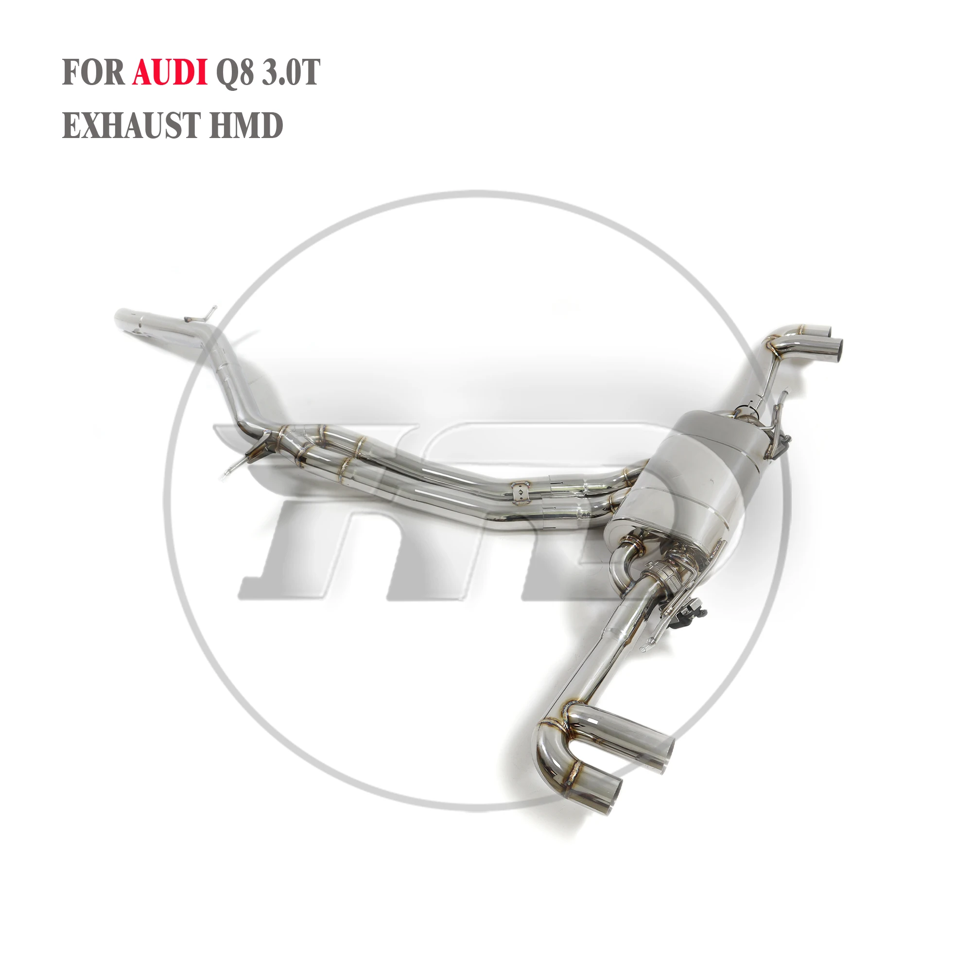 ﻿ HMD Exhaust System High Flow Performance Catback For AUDI Q8 3.0T With Remote Control Stainless Steel Exhaust Pipe