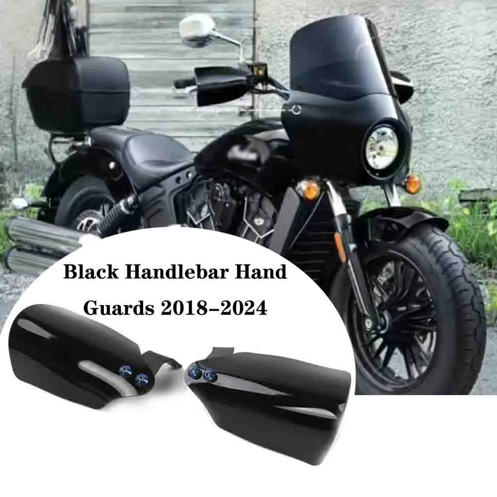 2018-2024 NEW Motorcycle Black Handlebar Hand Guards Cover  Protection Hand Guards Fit For 2018-2024 Indian Scout Bobber