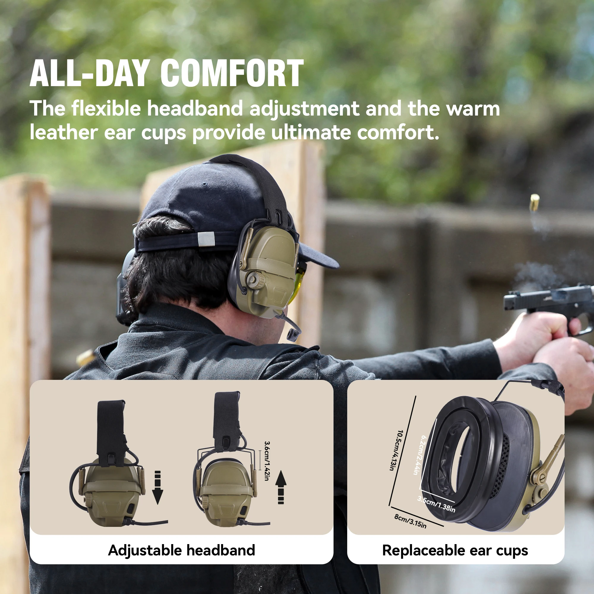 Auriculares tácticos ARM NEXT FMA, procesador de Audio DSP de doble canal Digital completo, cancelación activa de ruido, equipo de comunicación policial